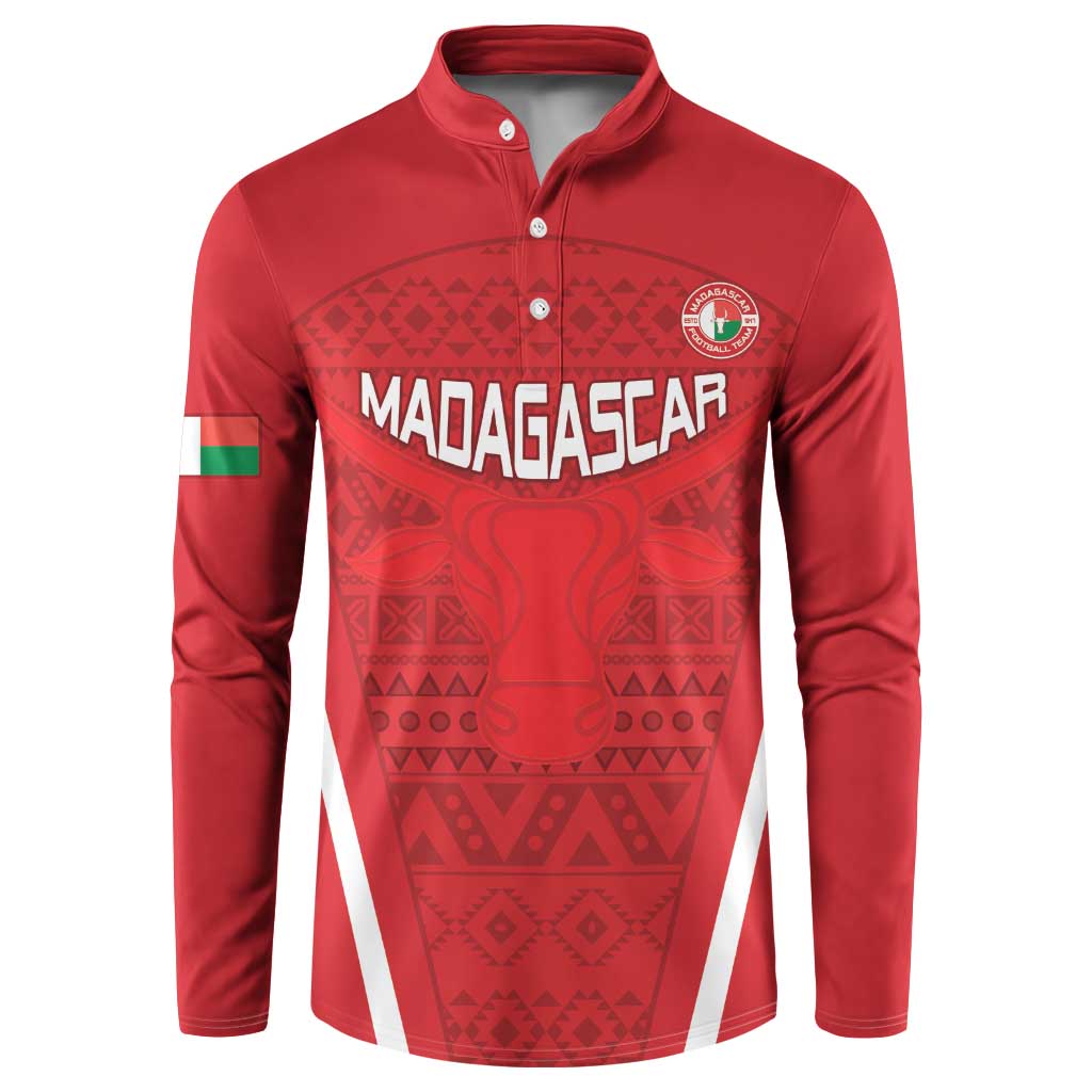 Custom Madagascar Football Button Sweatshirt Go Barea Go
