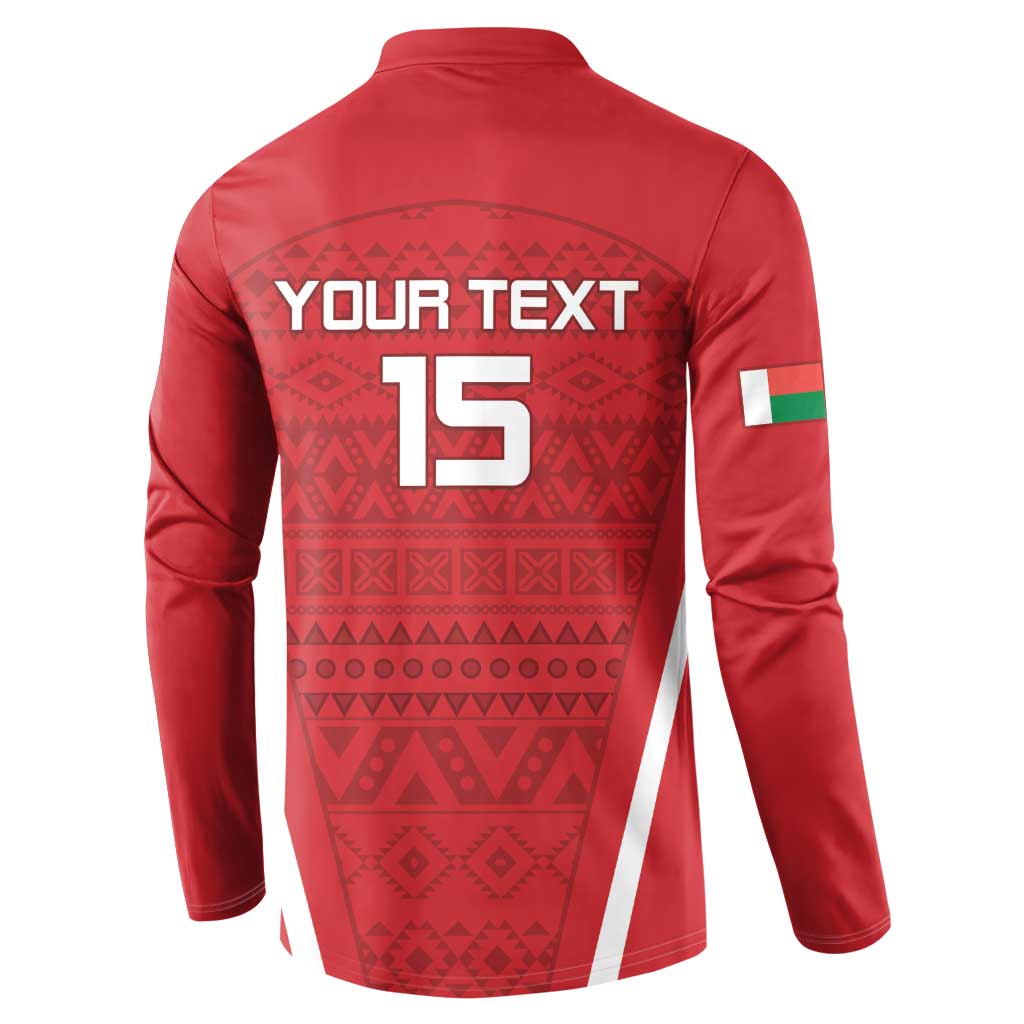 Custom Madagascar Football Button Sweatshirt Go Barea Go