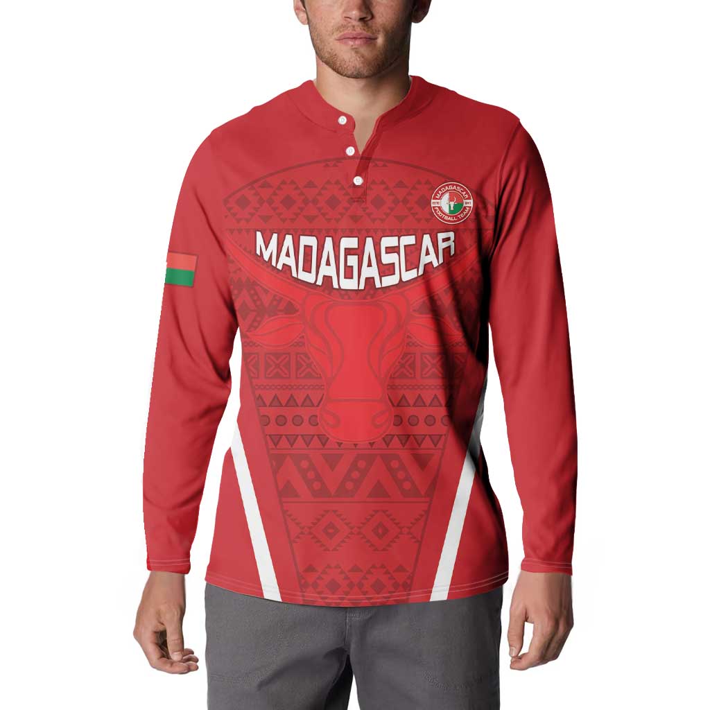 Custom Madagascar Football Button Sweatshirt Go Barea Go