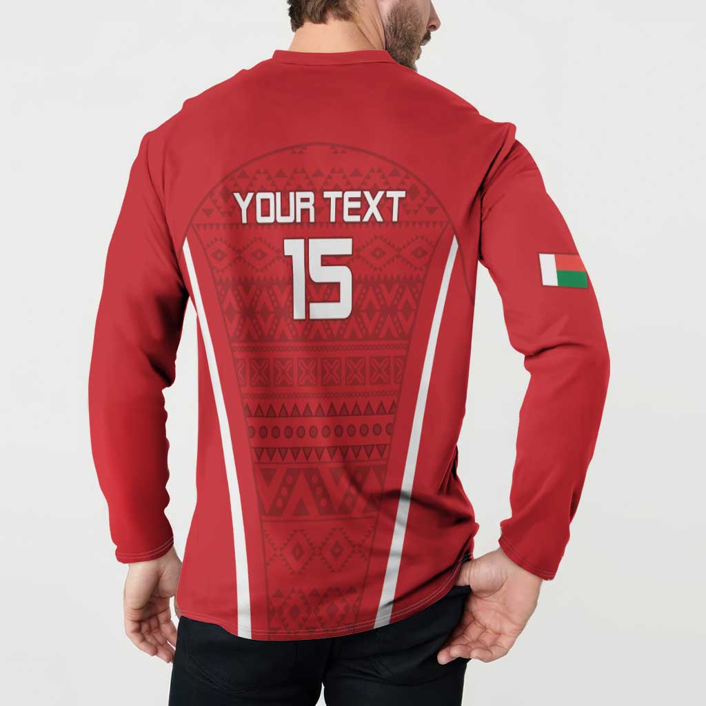 Custom Madagascar Football Button Sweatshirt Go Barea Go