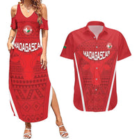 Custom Madagascar Football Couples Matching Summer Maxi Dress and Hawaiian Shirt Go Barea Go