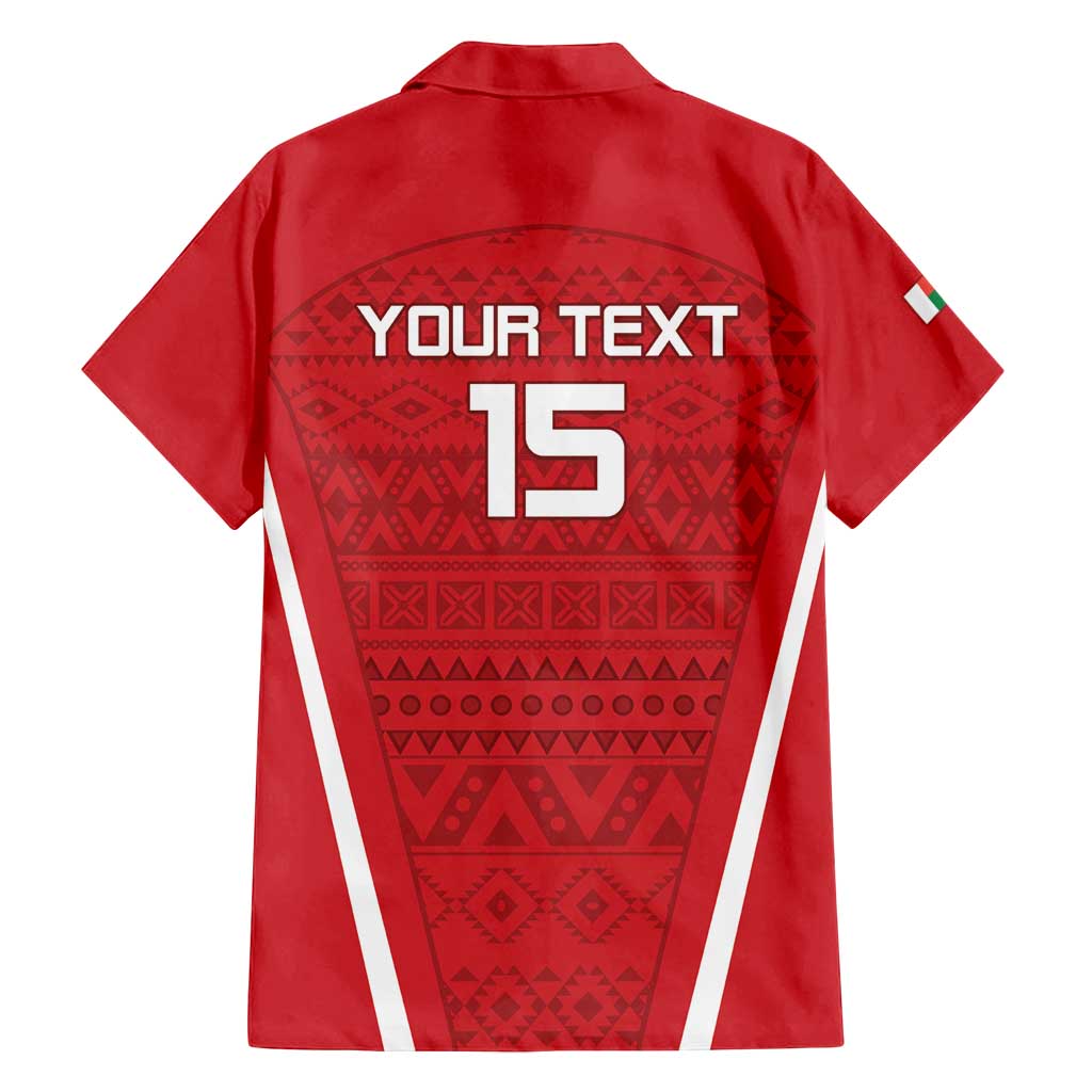 Custom Madagascar Football Family Matching Off Shoulder Short Dress and Hawaiian Shirt Go Barea Go