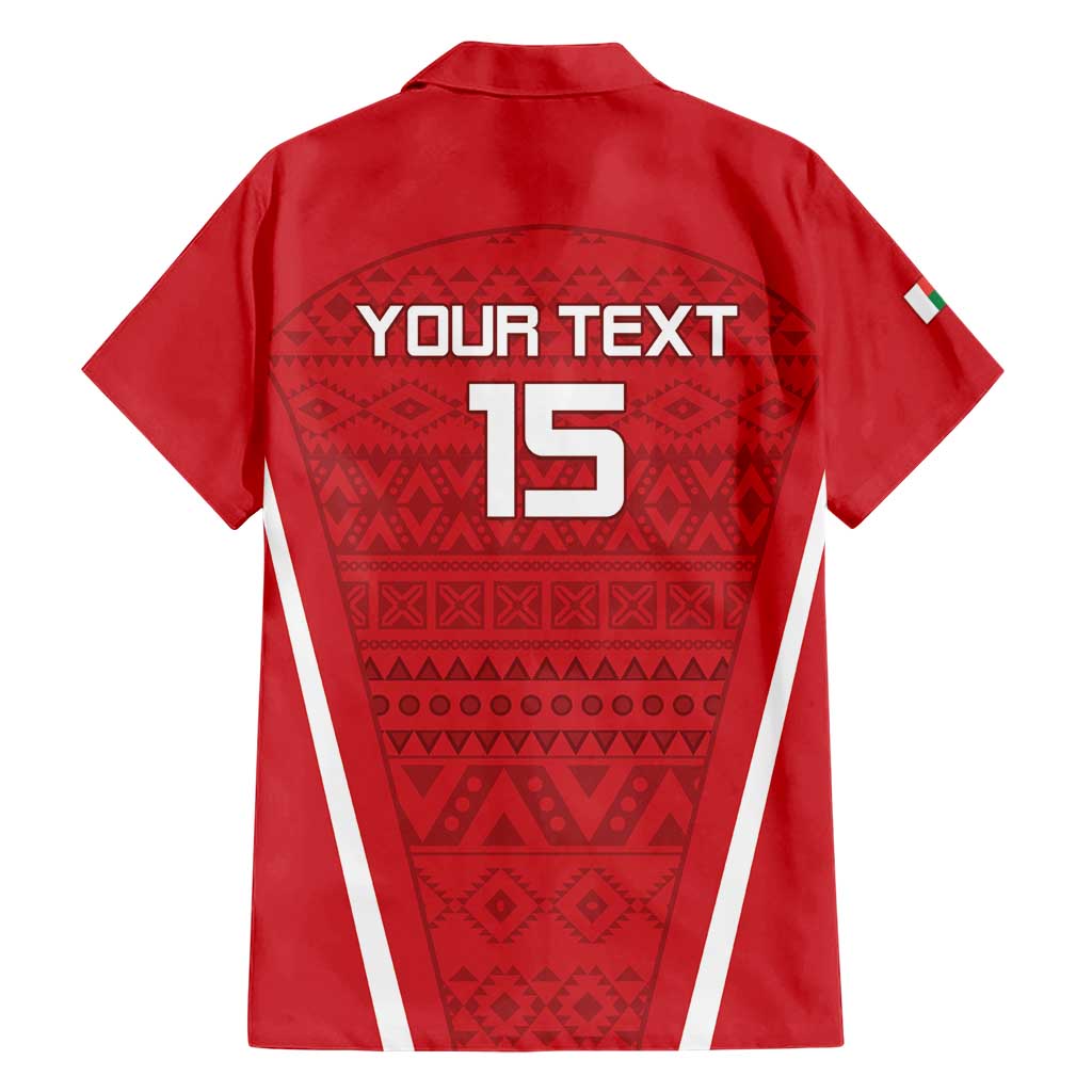 Custom Madagascar Football Family Matching Short Sleeve Bodycon Dress and Hawaiian Shirt Go Barea Go