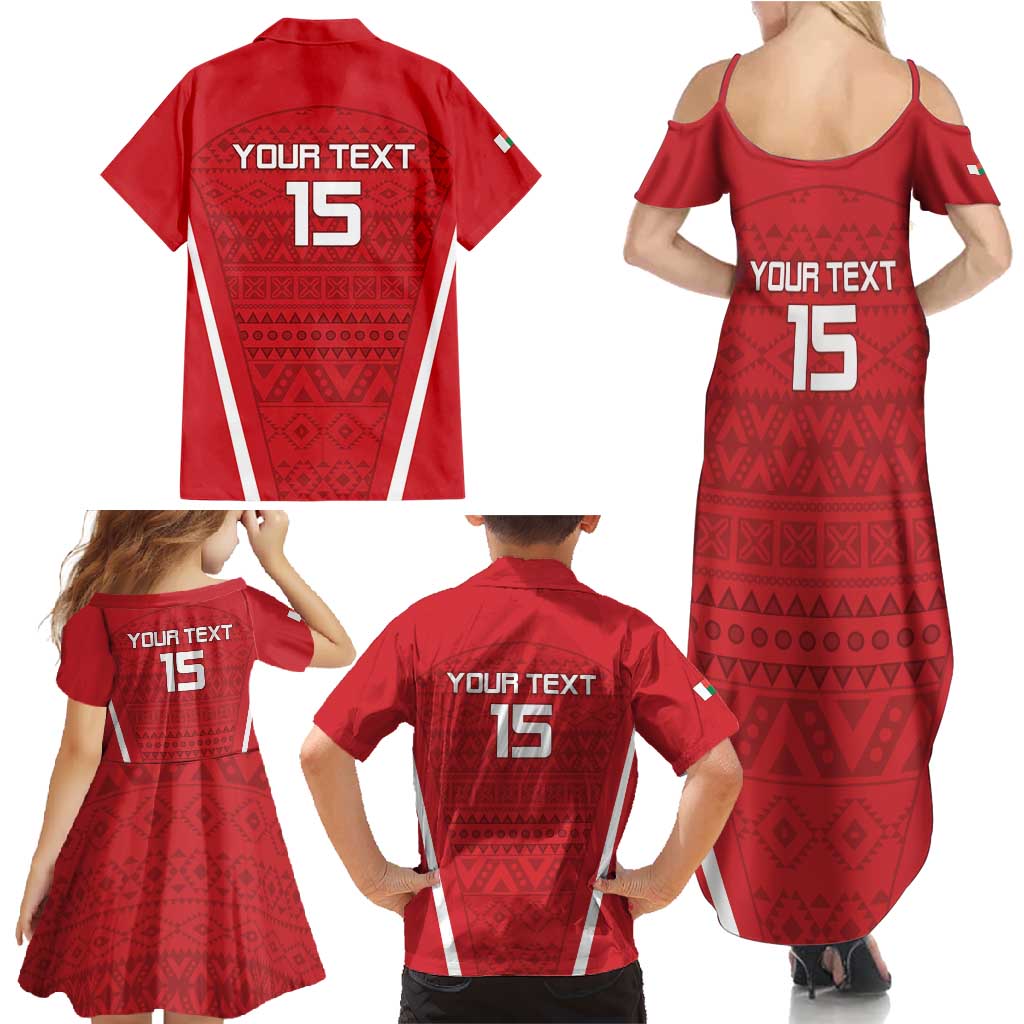 Custom Madagascar Football Family Matching Summer Maxi Dress and Hawaiian Shirt Go Barea Go