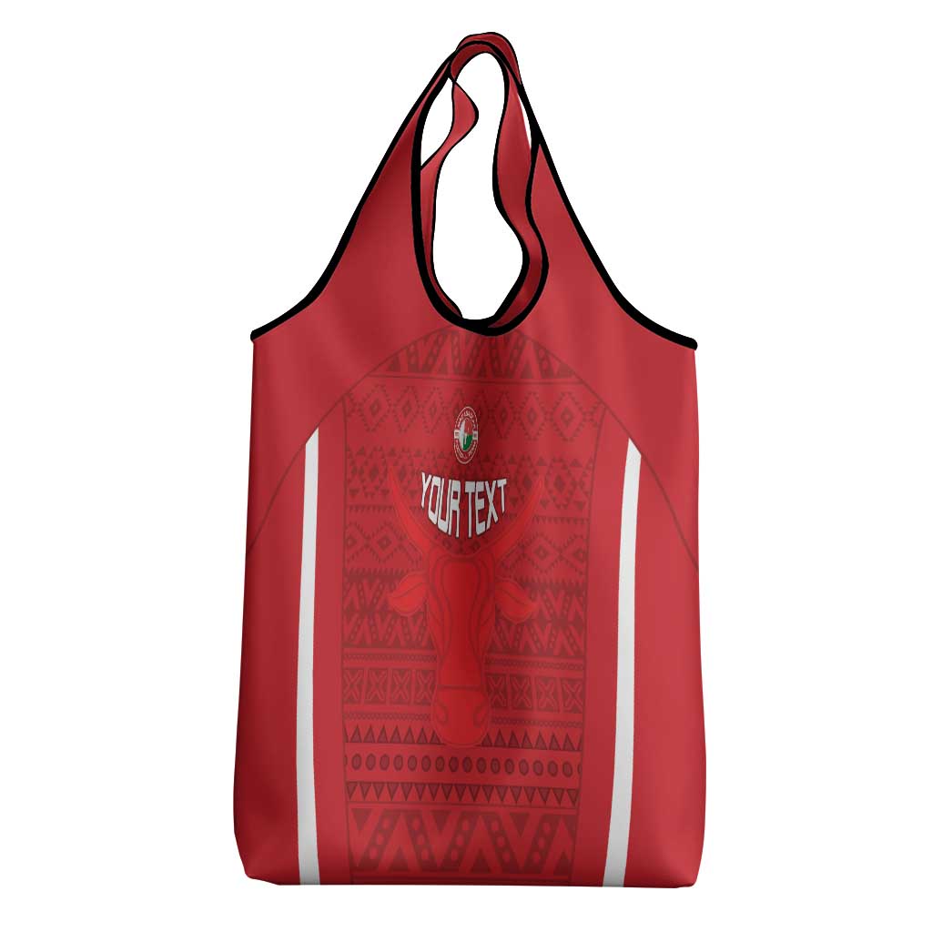 Custom Madagascar Football Grocery Bag Go Barea Go