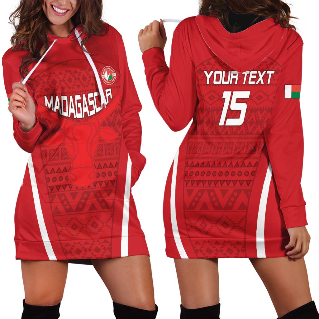 Custom Madagascar Football Hoodie Dress Go Barea Go