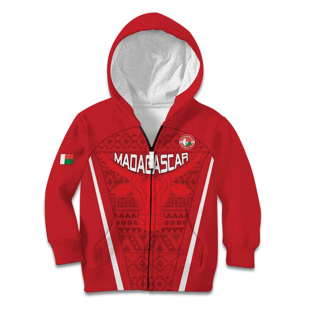 Custom Madagascar Football Kid Hoodie Go Barea Go