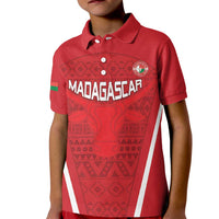 Custom Madagascar Football Kid Polo Shirt Go Barea Go
