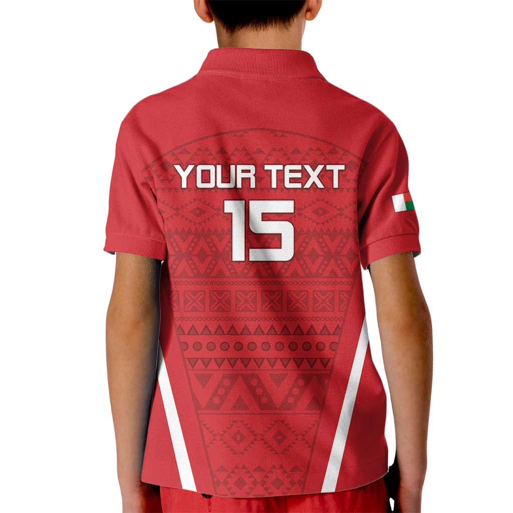 Custom Madagascar Football Kid Polo Shirt Go Barea Go