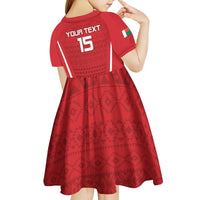 Custom Madagascar Football Kid Short Sleeve Dress Go Barea Go