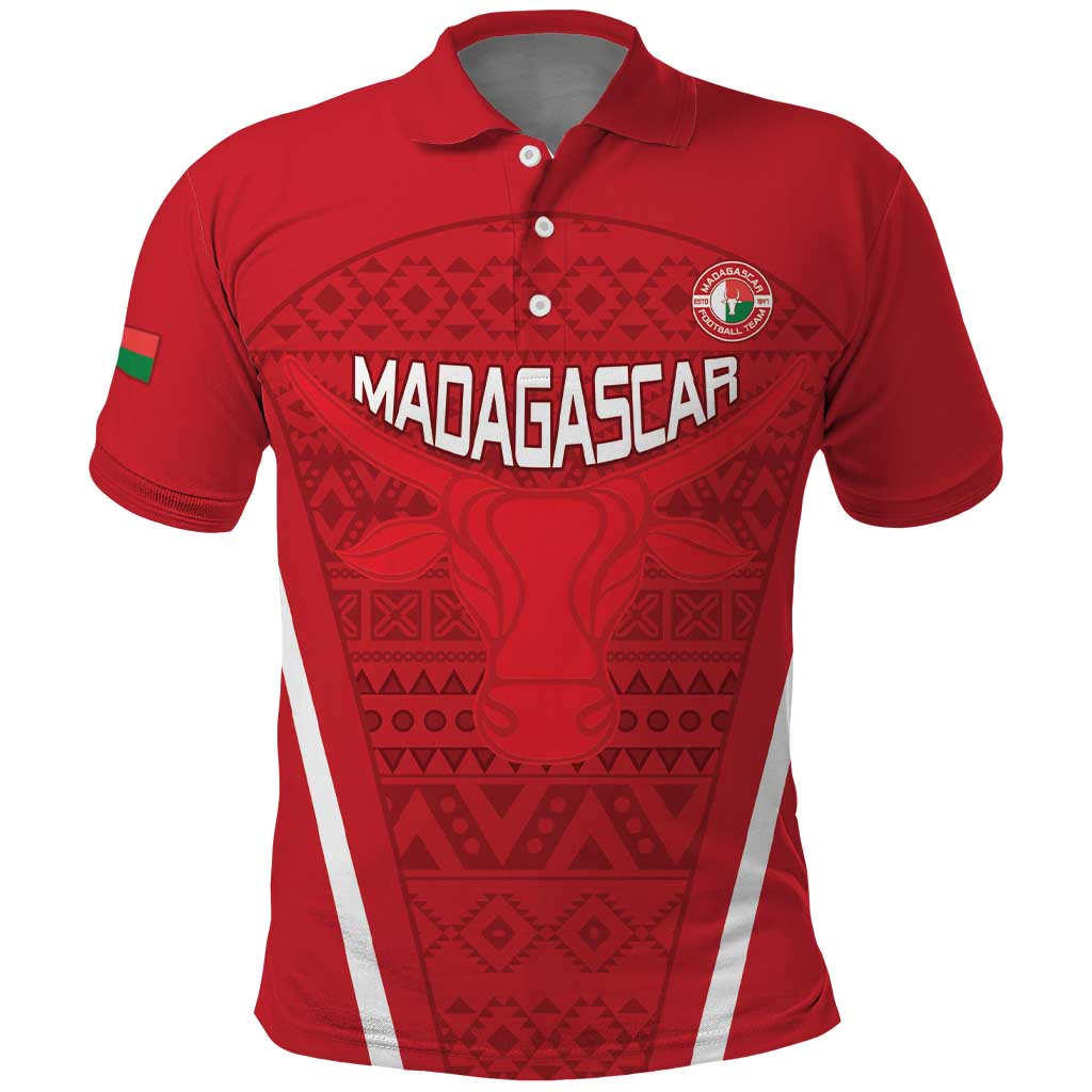 Custom Madagascar Football Polo Shirt Go Barea Go