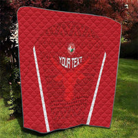 Custom Madagascar Football Quilt Go Barea Go