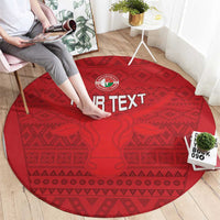 Custom Madagascar Football Round Carpet Go Barea Go