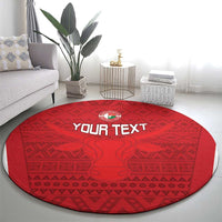 Custom Madagascar Football Round Carpet Go Barea Go