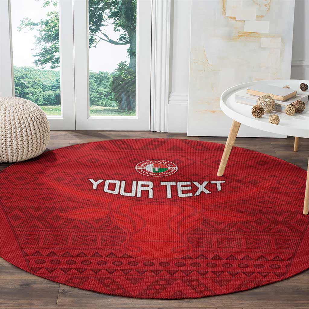 Custom Madagascar Football Round Carpet Go Barea Go