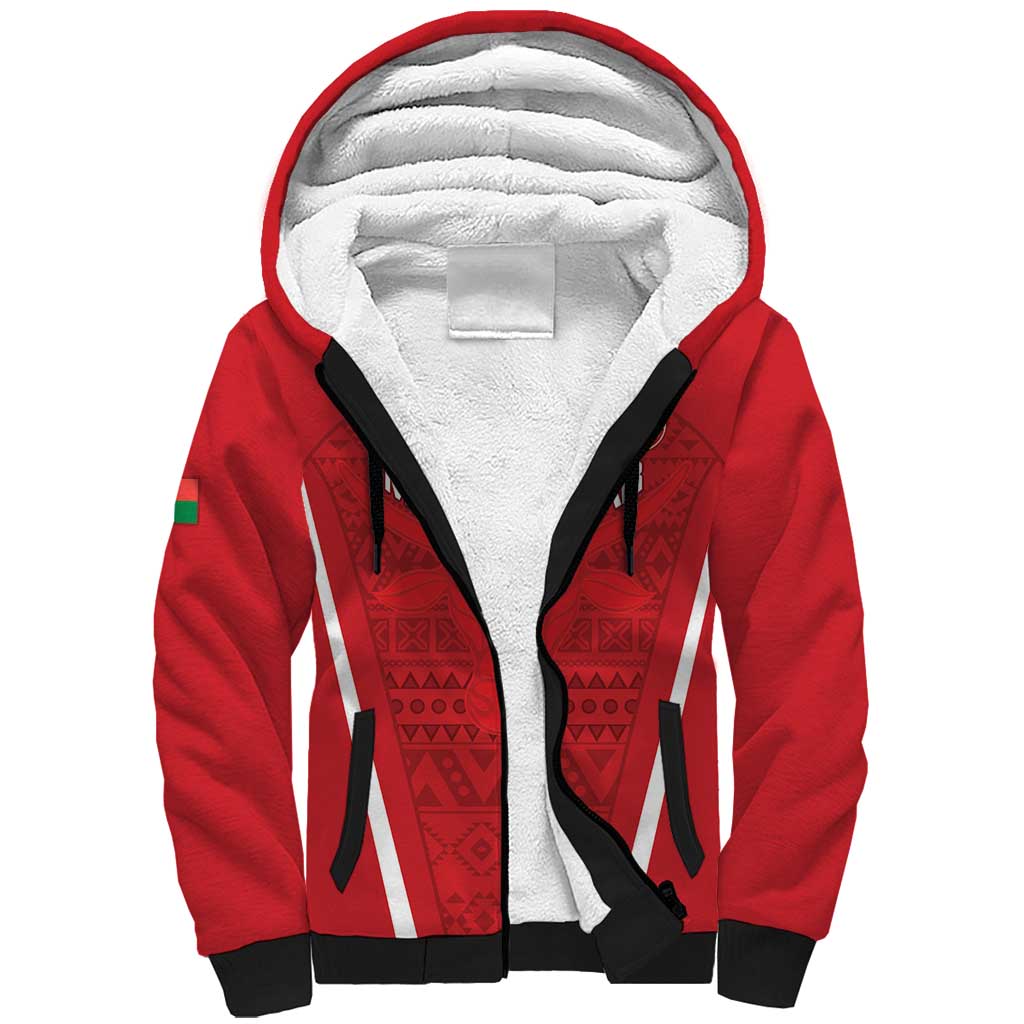 Custom Madagascar Football Sherpa Hoodie Go Barea Go