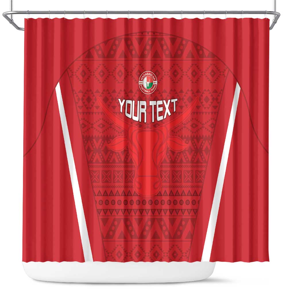 Custom Madagascar Football Shower Curtain Go Barea Go