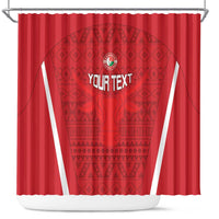 Custom Madagascar Football Shower Curtain Go Barea Go