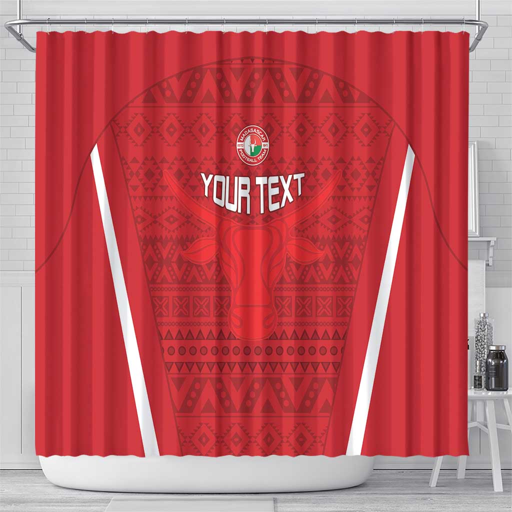 Custom Madagascar Football Shower Curtain Go Barea Go