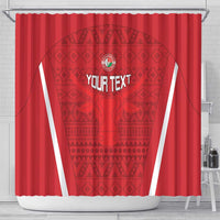 Custom Madagascar Football Shower Curtain Go Barea Go