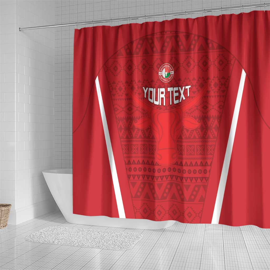 Custom Madagascar Football Shower Curtain Go Barea Go