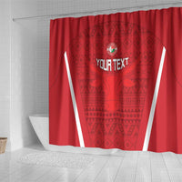 Custom Madagascar Football Shower Curtain Go Barea Go