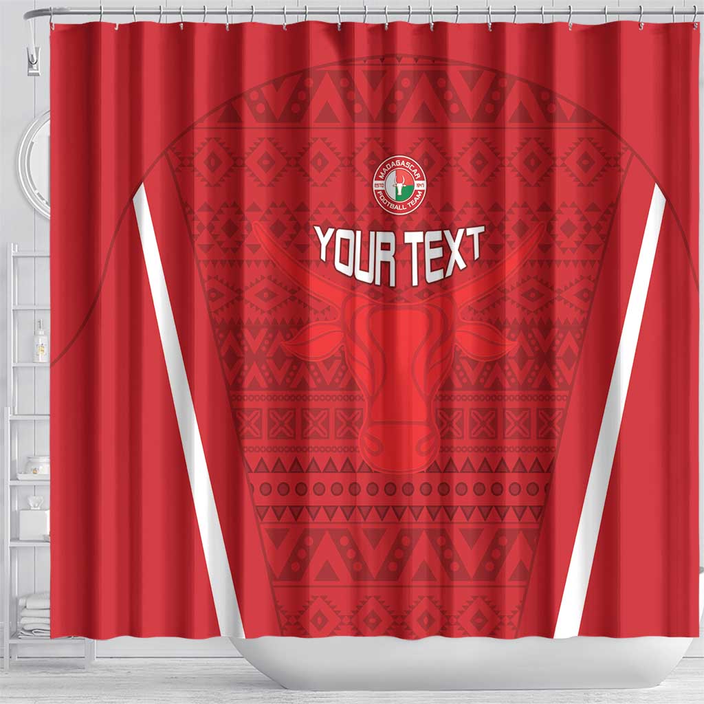 Custom Madagascar Football Shower Curtain Go Barea Go