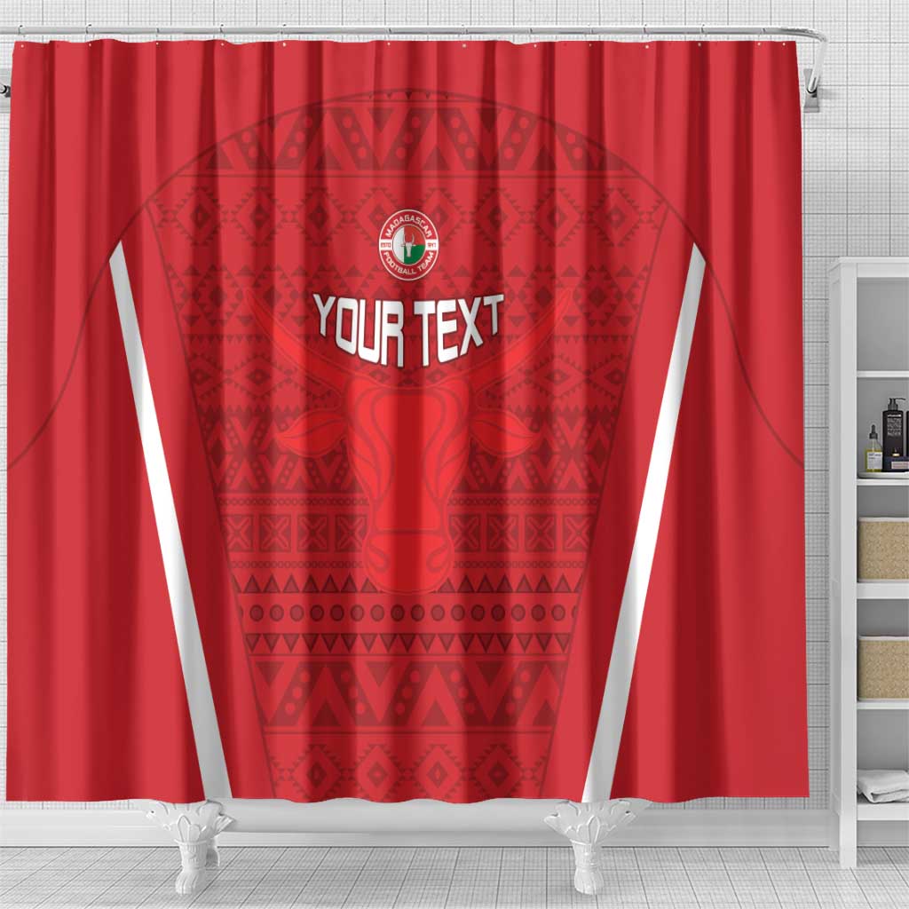 Custom Madagascar Football Shower Curtain Go Barea Go