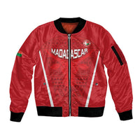 Custom Madagascar Football Sleeve Zip Bomber Jacket Go Barea Go