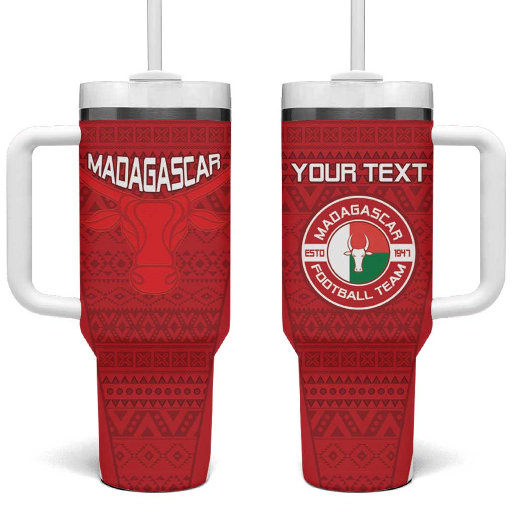 Custom Madagascar Football Tumbler With Handle Go Barea Go