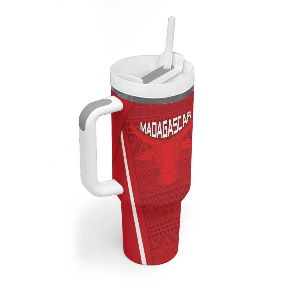 Custom Madagascar Football Tumbler With Handle Go Barea Go
