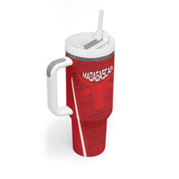 Custom Madagascar Football Tumbler With Handle Go Barea Go