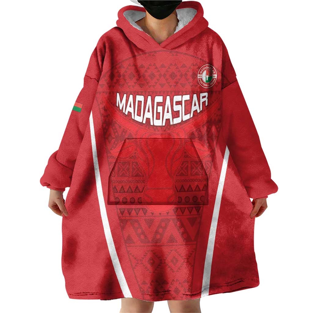 Custom Madagascar Football Wearable Blanket Hoodie Go Barea Go