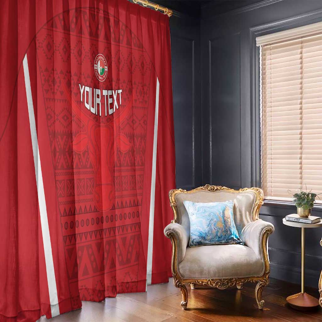 Custom Madagascar Football Window Curtain Go Barea Go