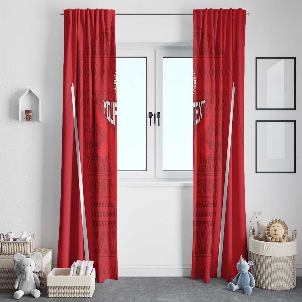 Custom Madagascar Football Window Curtain Go Barea Go