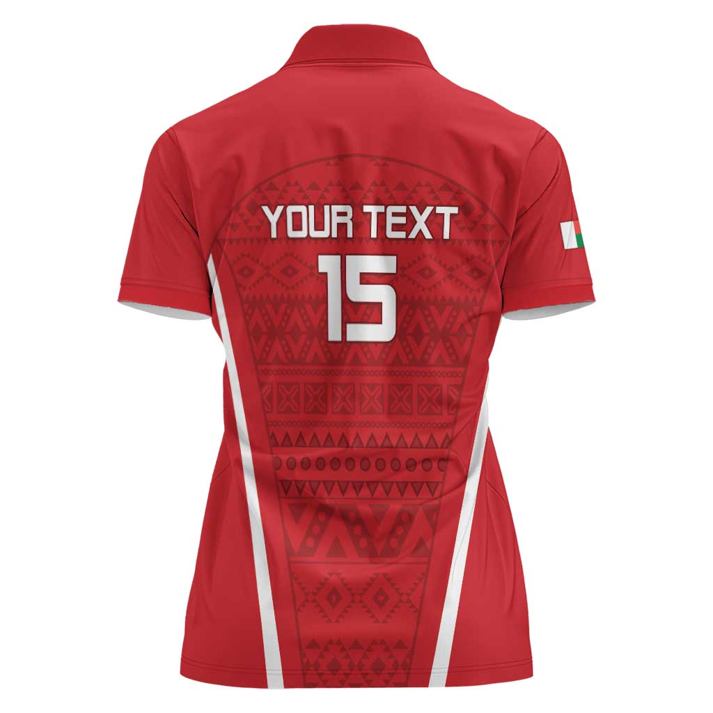Custom Madagascar Football Women Polo Shirt Go Barea Go