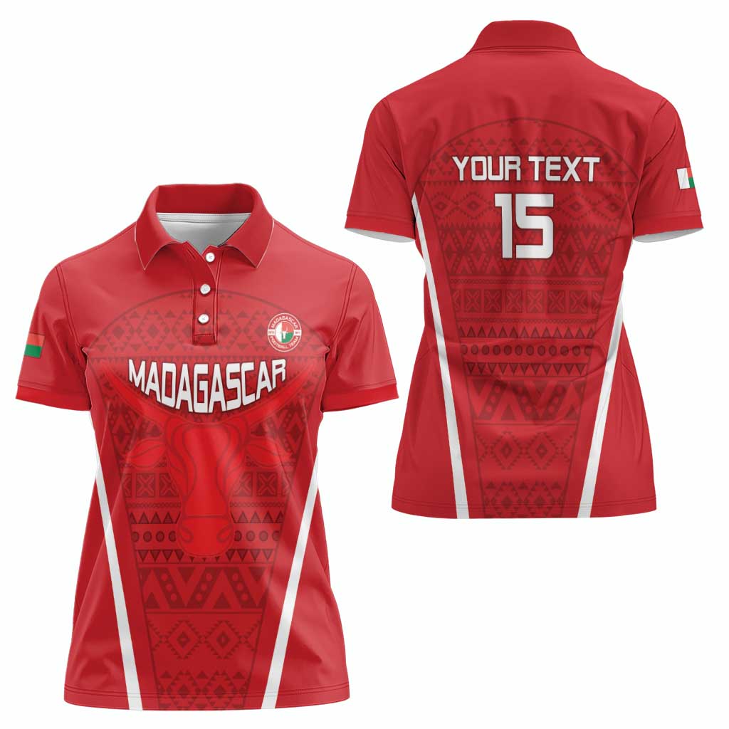 Custom Madagascar Football Women Polo Shirt Go Barea Go