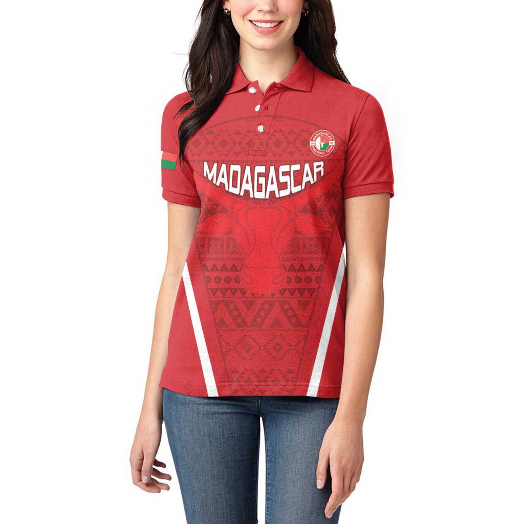 Custom Madagascar Football Women Polo Shirt Go Barea Go