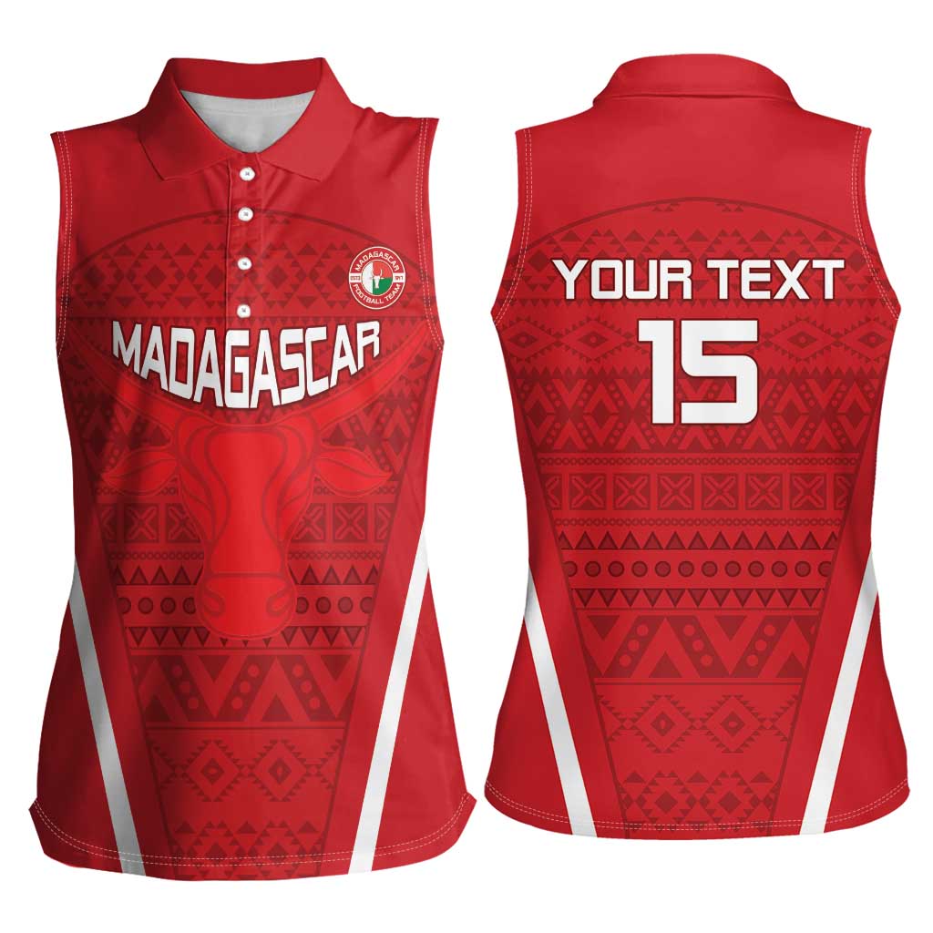 Custom Madagascar Football Women Sleeveless Polo Shirt Go Barea Go