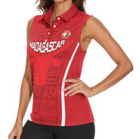 Custom Madagascar Football Women Sleeveless Polo Shirt Go Barea Go