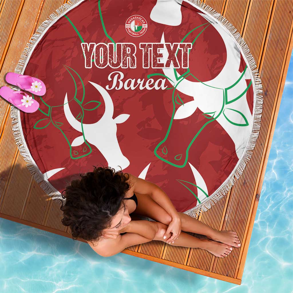 Custom Madagascar Football Beach Blanket Alefa Barea