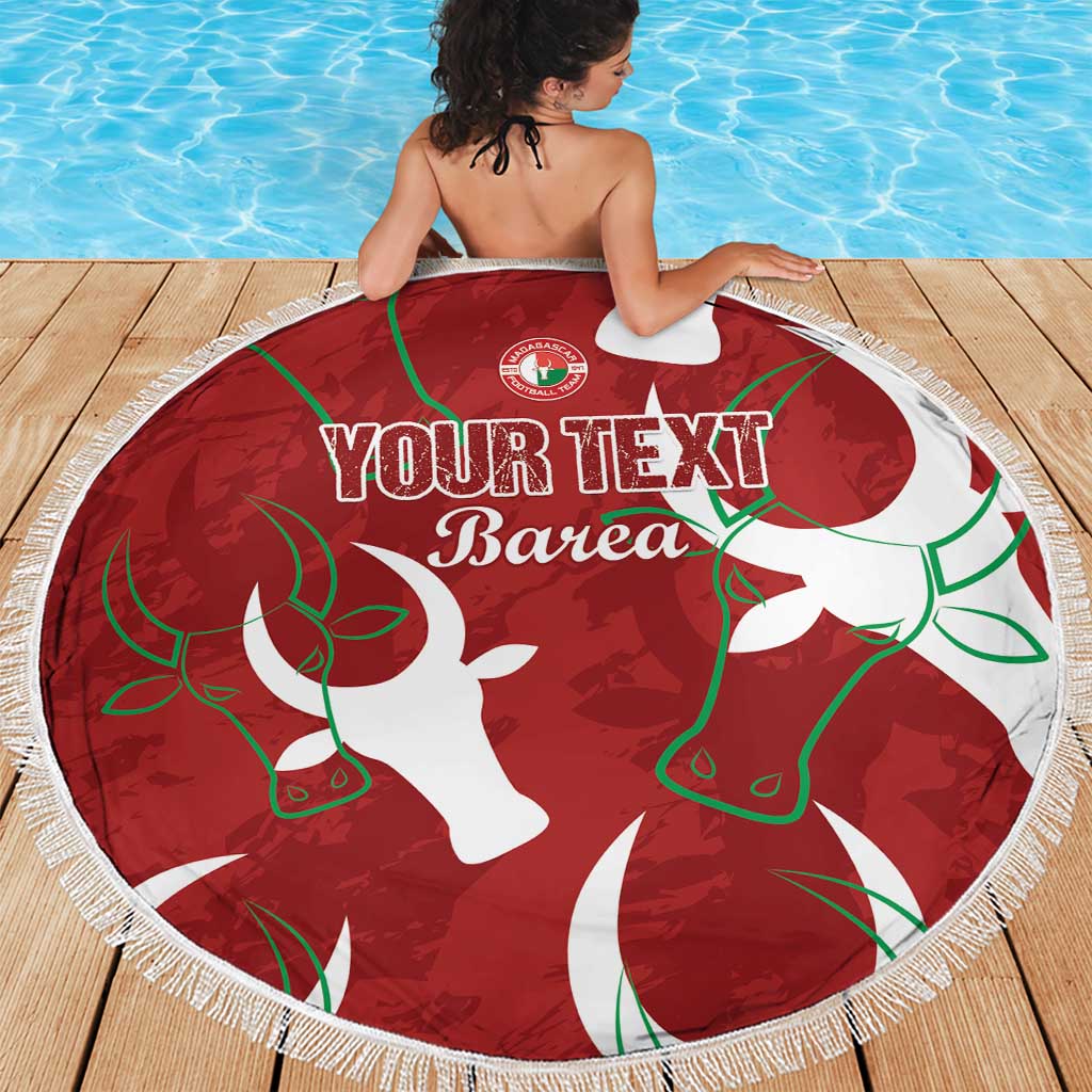 Custom Madagascar Football Beach Blanket Alefa Barea