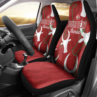 Custom Madagascar Football Car Seat Cover Alefa Barea