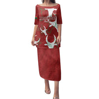 Custom Madagascar Football Family Matching Puletasi and Hawaiian Shirt Alefa Barea