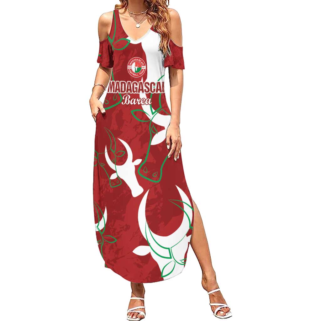 Custom Madagascar Football Family Matching Summer Maxi Dress and Hawaiian Shirt Alefa Barea