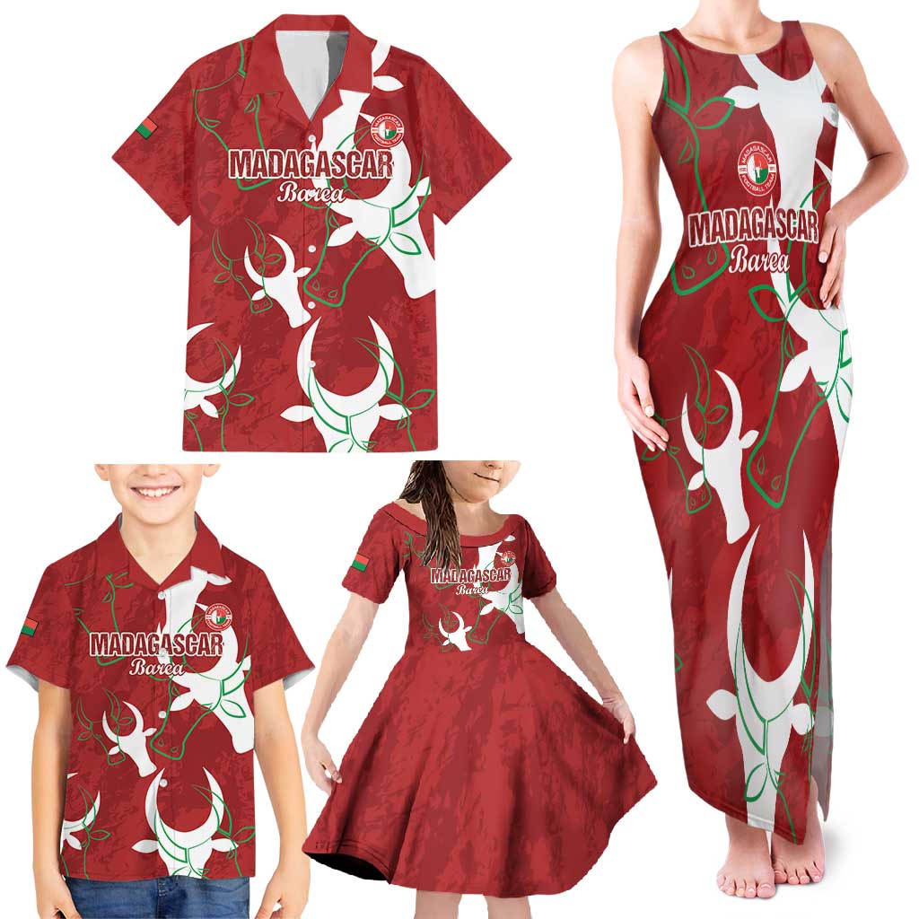 Custom Madagascar Football Family Matching Tank Maxi Dress and Hawaiian Shirt Alefa Barea