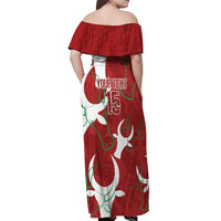 Custom Madagascar Football Off Shoulder Maxi Dress Alefa Barea