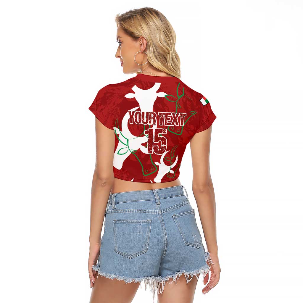 Custom Madagascar Football Raglan Cropped T Shirt Alefa Barea