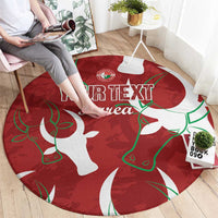 Custom Madagascar Football Round Carpet Alefa Barea