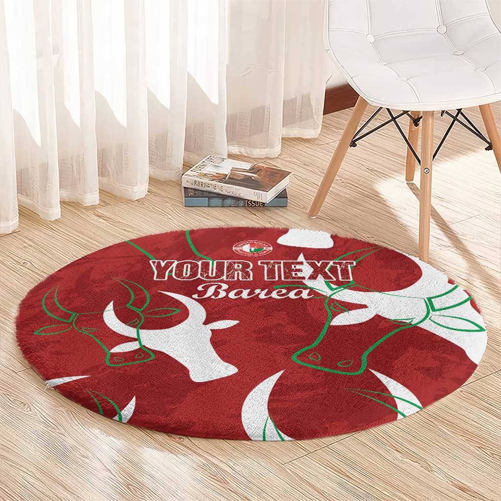 Custom Madagascar Football Round Carpet Alefa Barea